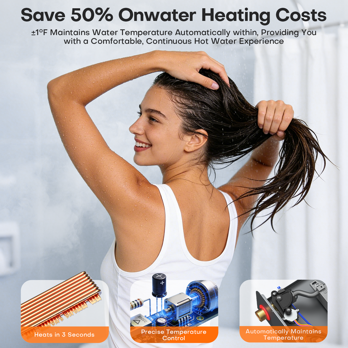 WM36 Plus Smart Whole-House Tankless Electric Water Heater