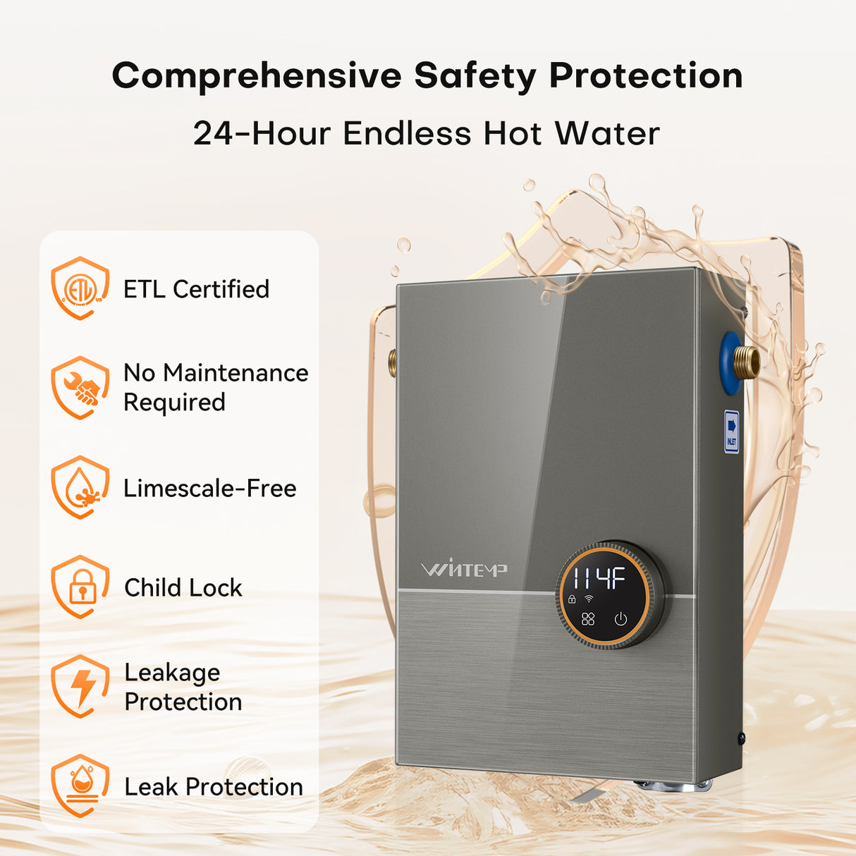 WM15 Smart Point-of-Use Tankless Electric Water Heater