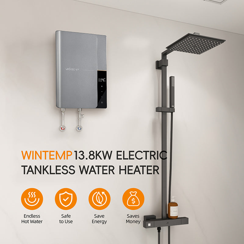 Chauffe-eau électrique sans réservoir à alimentation multiple WN13 Gray 240 V/13,8 kW