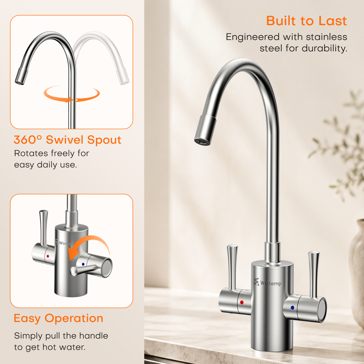 Axis Hot Pro 2-in-1 Under-Sink Instant Hot Water Dispenser